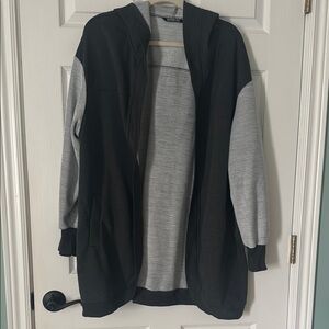 BloomChic Black and Gray Women's Cardigan